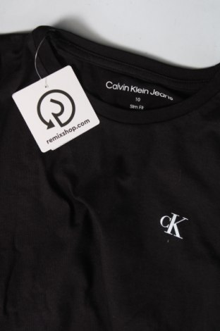 Детска тениска Calvin Klein Jeans, Размер 9-10y/ 140-146 см, Цвят Черен, Цена 45,90 лв.
