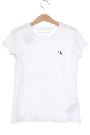 Kinder T-Shirt Calvin Klein Jeans, Größe 9-10y/ 140-146 cm, Farbe Weiß, Preis 23,66 €