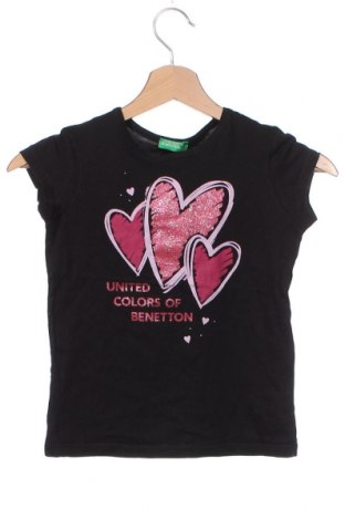 Kinder T-Shirt United Colors Of Benetton, Größe 6-7y/ 122-128 cm, Farbe Schwarz, Preis 13,22 €