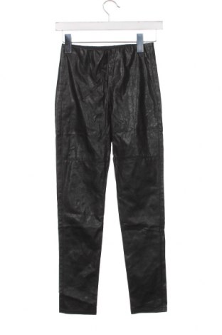 Dziecięce legginsy skórzane H&M, Rozmiar 11-12y/ 152-158 cm, Kolor Czarny, Cena 89,56 zł