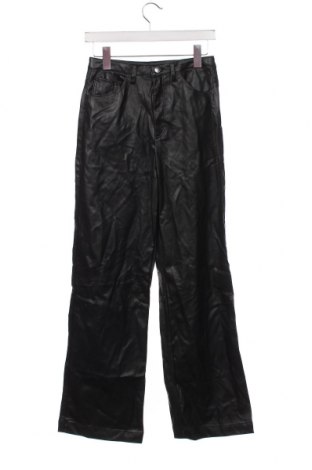 Детски кожен панталон H&M, Размер 14-15y/ 168-170 см, Цвят Черен, Цена 19,35 лв.