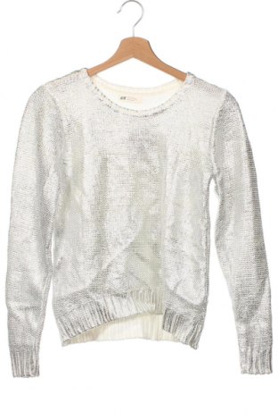 Детски пуловер H&M, Размер 14-15y/ 168-170 см, Цвят Сребрист, Цена 8,40 лв.