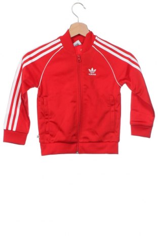 Детско спортно горнище Adidas Originals, Размер 4-5y/ 110-116 см, Цвят Червен, Цена 60,83 лв.