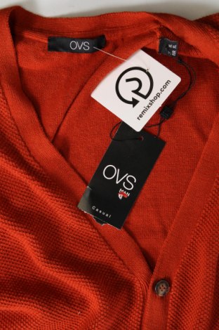 Jachetă tricotată de bărbați Oviesse, Mărime XL, Culoare Roșu, Preț 68,09 Lei