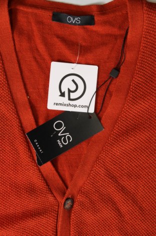 Jachetă tricotată de bărbați Oviesse, Mărime S, Culoare Roșu, Preț 57,50 Lei