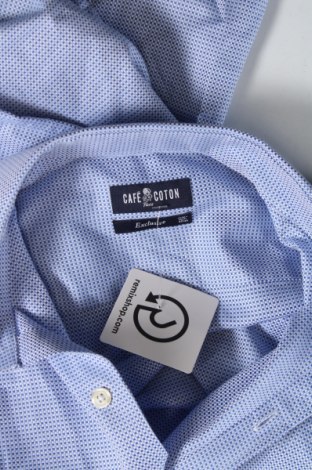 Мъжка риза Cafe Coton, Размер M, Цвят Син, Цена 72,00 лв.