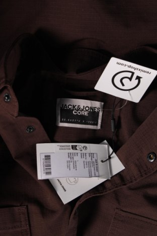 Ανδρικό πουκάμισο Jack & Jones, Μέγεθος L, Χρώμα Καφέ, Τιμή 19,28 €