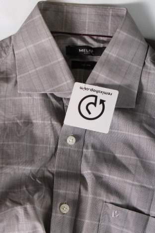 Herrenhemd Melka, Größe L, Farbe Grau, Preis 2,71 €