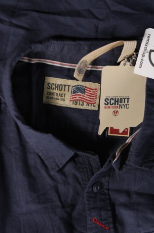 Pánska košeľa  Schott, Veľkosť 3XL, Farba Modrá, Cena  61,69 €