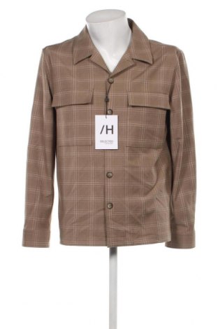 Ανδρικό πουκάμισο Selected Homme, Μέγεθος M, Χρώμα Καφέ, Τιμή 4,19 €