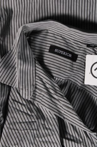 Ανδρικό πουκάμισο Superior, Μέγεθος M, Χρώμα Γκρί, Τιμή 3,41 €