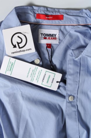 Ανδρικό πουκάμισο Tommy Jeans, Μέγεθος M, Χρώμα Μπλέ, Τιμή 66,47 €