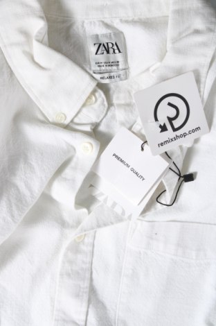 Мъжка риза Zara, Размер M, Цвят Бял, Цена 68,00 лв.