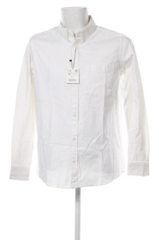 Мъжка риза Zara, Размер M, Цвят Бял, Цена 68,00 лв.