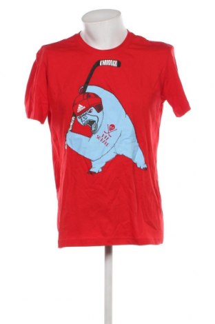 Herren T-Shirt Adidas, Größe L, Farbe Rot, Preis 17,36 €