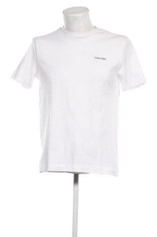 Мъжка тениска Calvin Klein, Размер M, Цвят Бял, Цена 63,00 лв.