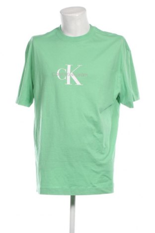 Мъжка тениска Calvin Klein Jeans, Размер L, Цвят Зелен, Цена 61,20 лв.