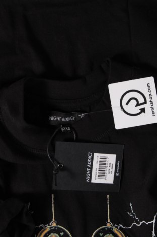 Мъжка тениска NIGHT ADDICT, Размер XXS, Цвят Черен, Цена 29,00 лв.