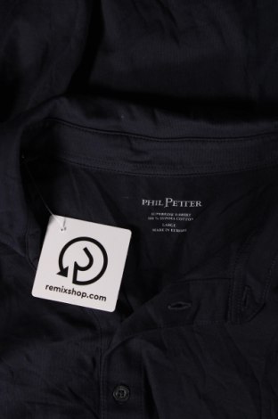 Мъжка тениска Phil Petter, Размер L, Цвят Син, Цена 38,00 лв.