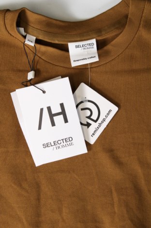 Herren T-Shirt Selected Homme, Größe S, Farbe Braun, Preis € 13,92