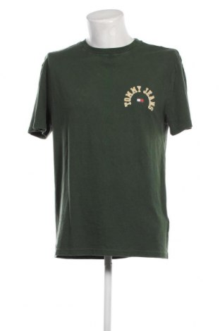 Herren T-Shirt Tommy Jeans, Größe M, Farbe Grün, Preis 31,55 €