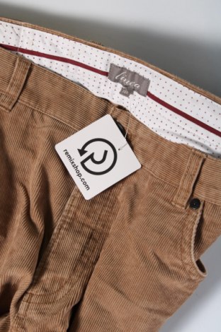 Pantaloni raiați de bărbați Linea, Mărime L, Culoare Bej, Preț 17,17 Lei