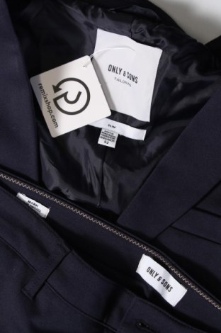 Ανδρικό κοστούμι Only & Sons, Μέγεθος L, Χρώμα Μπλέ, Τιμή 51,59 €