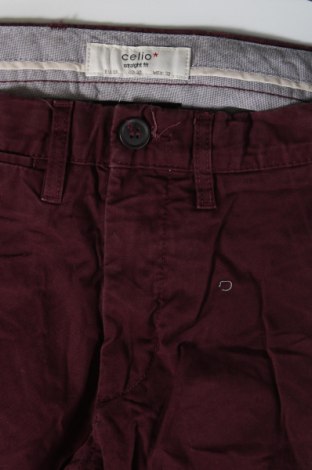 Мъжки панталон Celio, Размер S, Цвят Червен, Цена 7,25 лв.