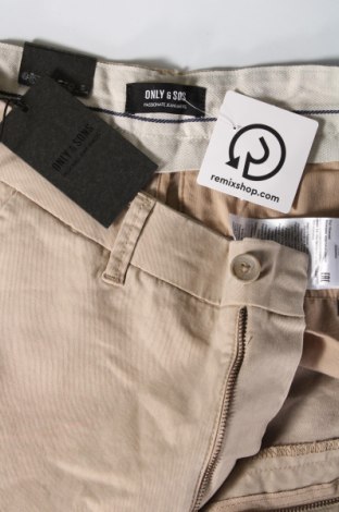 Pantaloni de bărbați Only & Sons, Mărime M, Culoare Bej, Preț 39,34 Lei