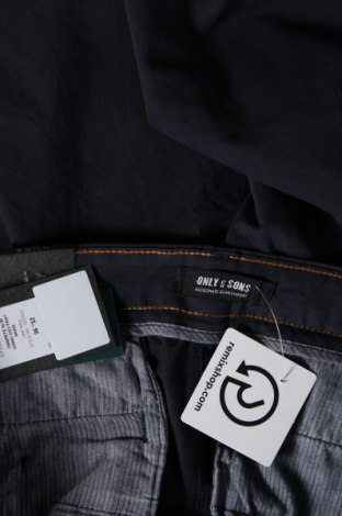 Pantaloni de bărbați Only & Sons, Mărime L, Culoare Albastru, Preț 48,42 Lei