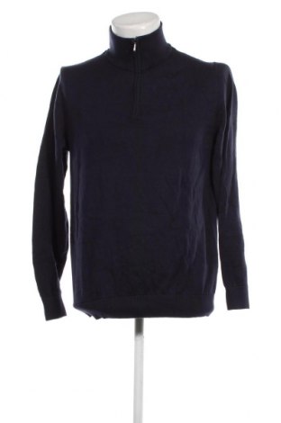 Ανδρικό πουλόβερ Dressmann, Μέγεθος L, Χρώμα Μπλέ, Τιμή 14,85 €