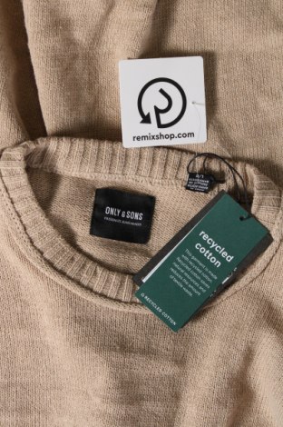 Pánsky sveter  Only & Sons, Veľkosť L, Farba Béžová, Cena  9,48 €