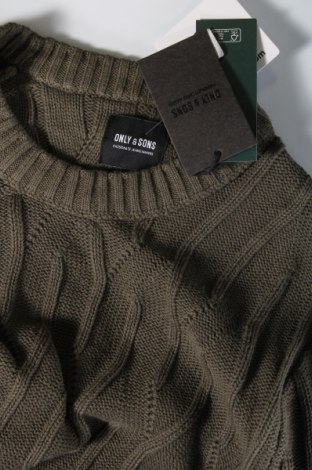 Мъжки пуловер Only & Sons, Размер L, Цвят Зелен, Цена 26,22 лв.