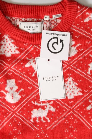 Мъжки пуловер SUPPLY PROJECT, Размер M, Цвят Червен, Цена 20,70 лв.