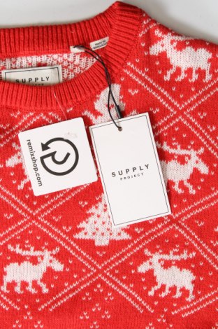 Pánsky sveter  SUPPLY PROJECT, Veľkosť L, Farba Červená, Cena  9,01 €