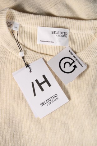Мъжки пуловер Selected Homme, Размер L, Цвят Екрю, Цена 68,00 лв.