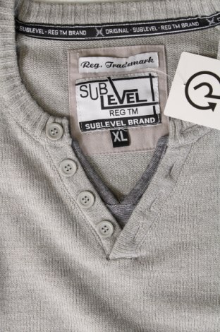 Мъжки пуловер Sublevel, Размер XL, Цвят Сив, Цена 14,08 лв.