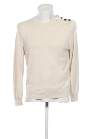 Мъжки пуловер Zara Man, Размер L, Цвят Екрю, Цена 23,00 лв.