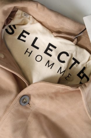 Pánska kožená bunda  Selected Homme, Veľkosť L, Farba Sivá, Cena  176,29 €