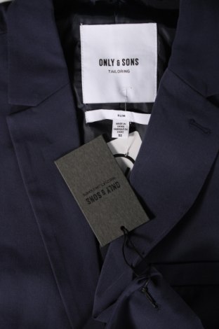 Pánske sako  Only & Sons, Veľkosť L, Farba Modrá, Cena  32,47 €