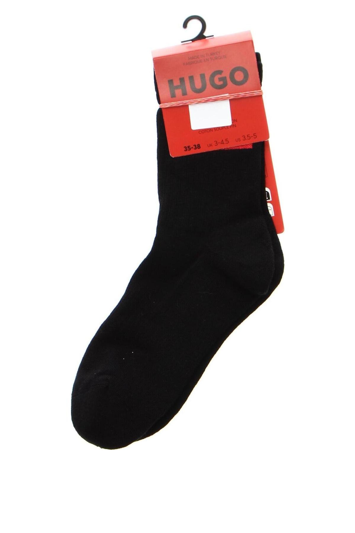 Чорапи Hugo Boss, Размер S, Цвят Черен, Цена 62,10 лв.