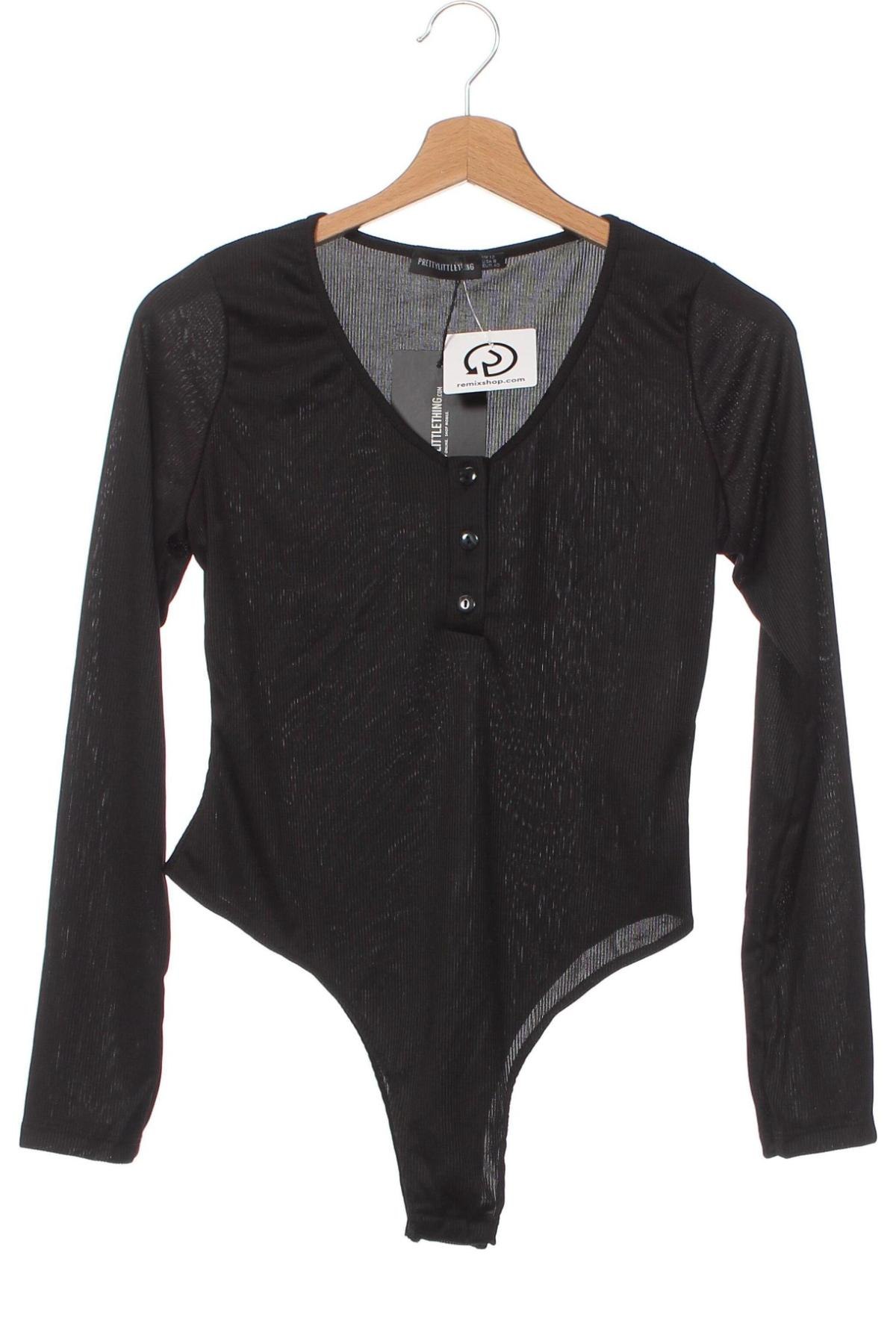 Дамска блуза - боди Pretty Little Thing, Размер M, Цвят Черен, Цена 31,00 лв.