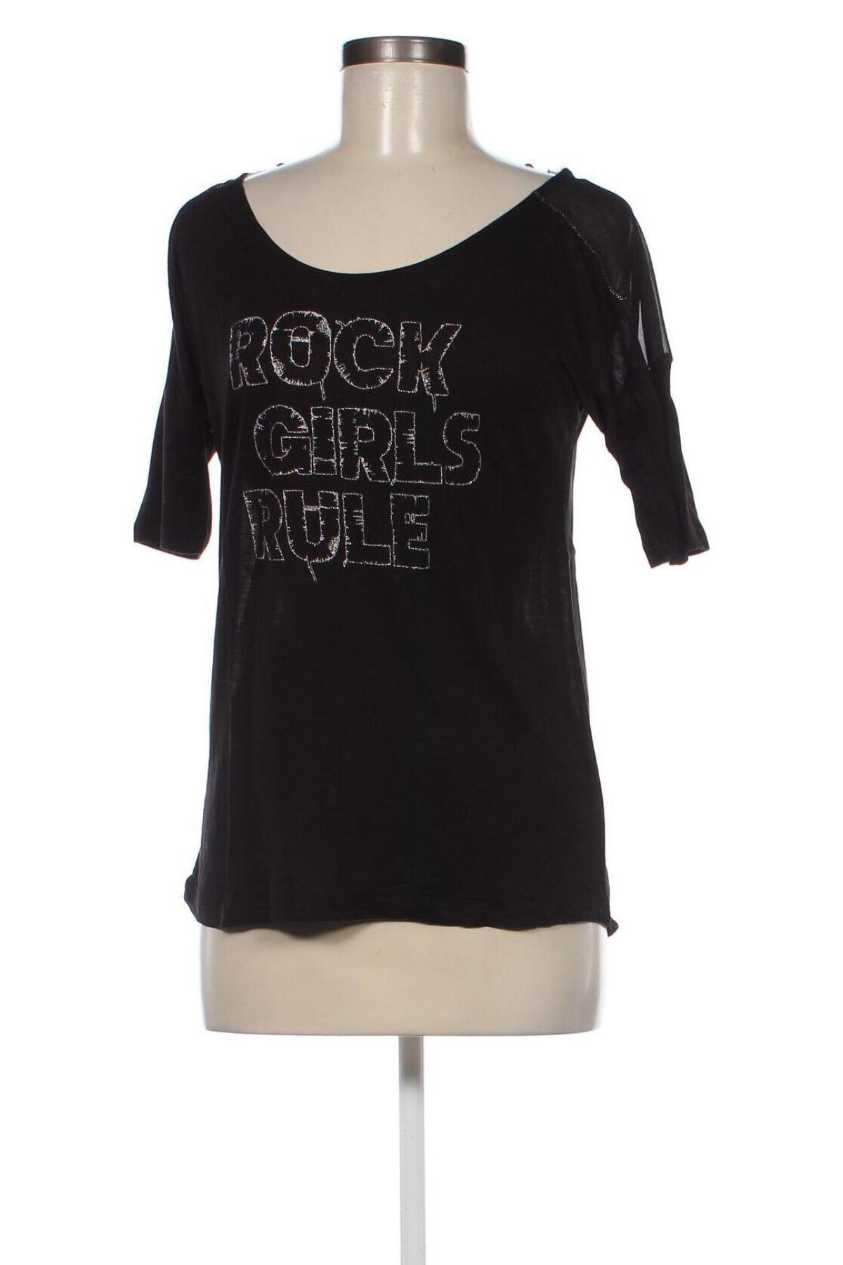 Γυναικεία μπλούζα Cache Cache, Μέγεθος S, Χρώμα Μαύρο, Τιμή 4,47 €