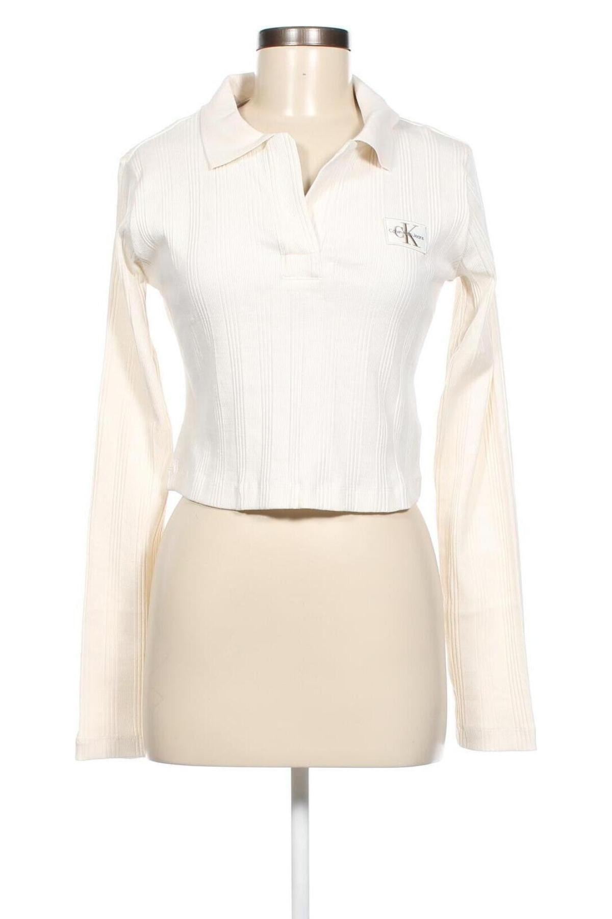 Дамска блуза Calvin Klein Jeans, Размер XL, Цвят Екрю, Цена 123,00 лв.