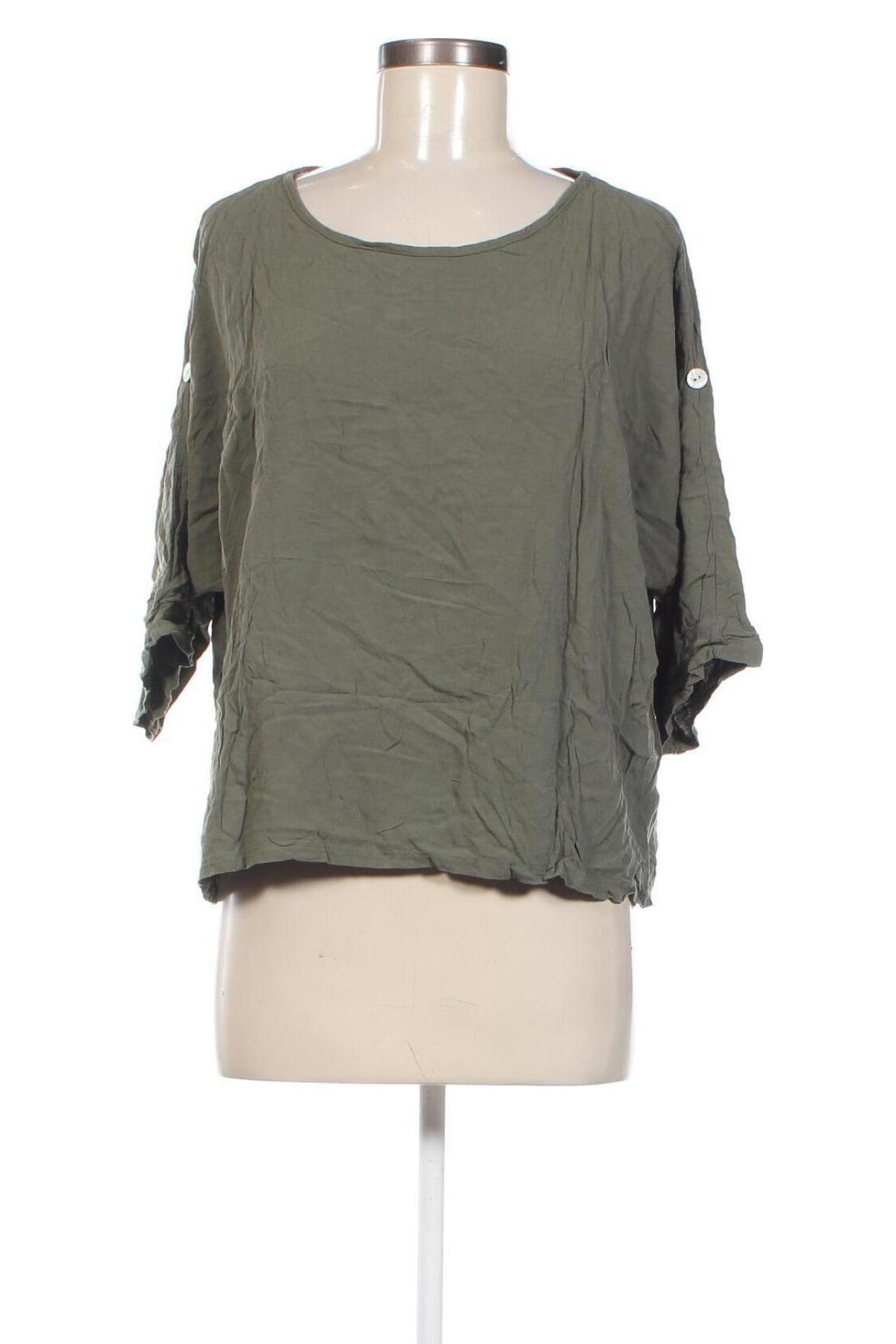 Γυναικεία μπλούζα Ella, Μέγεθος L, Χρώμα Πράσινο, Τιμή 3,53 €