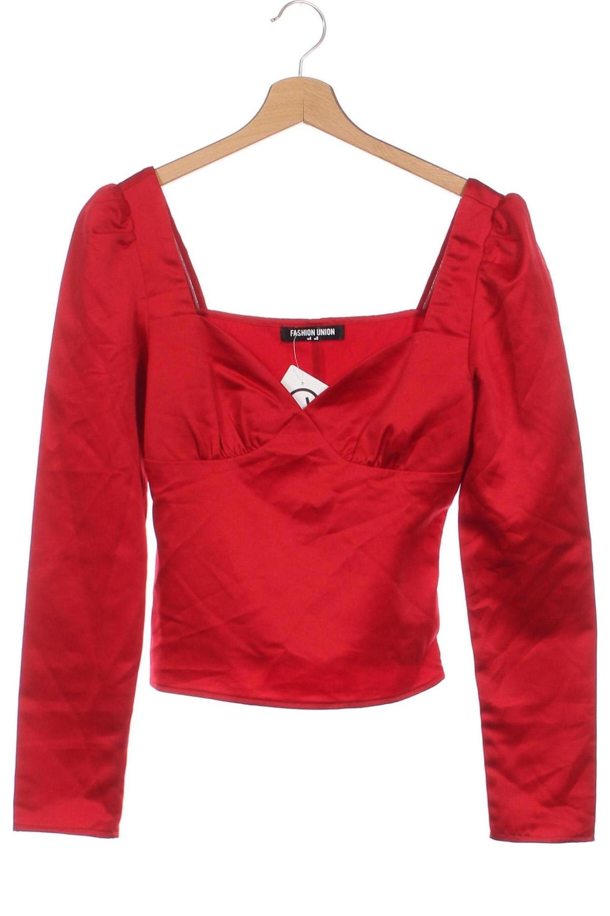 Bluză de femei Fashion Union, Mărime L, Culoare Roșu, Preț 18,95 Lei