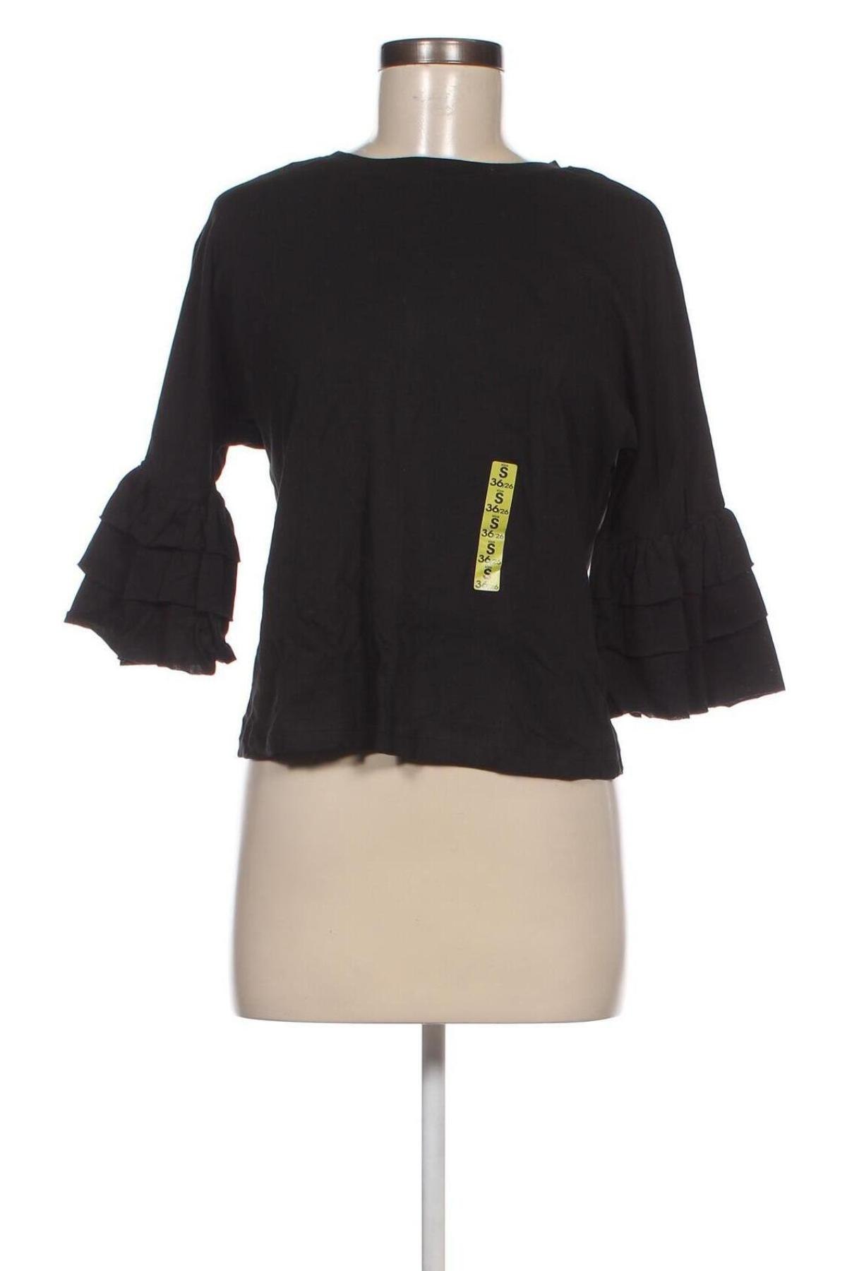 Γυναικεία μπλούζα Lefties, Μέγεθος S, Χρώμα Μαύρο, Τιμή 4,15 €