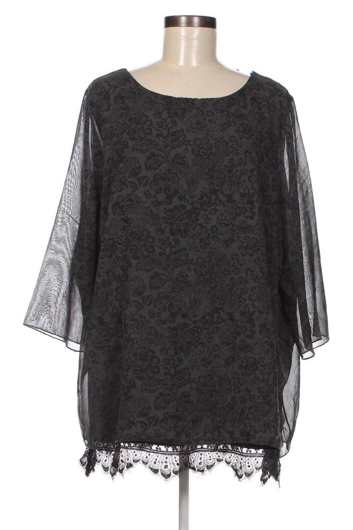 Γυναικεία μπλούζα Michele Boyard, Μέγεθος XXL, Χρώμα Γκρί, Τιμή 9,64 €