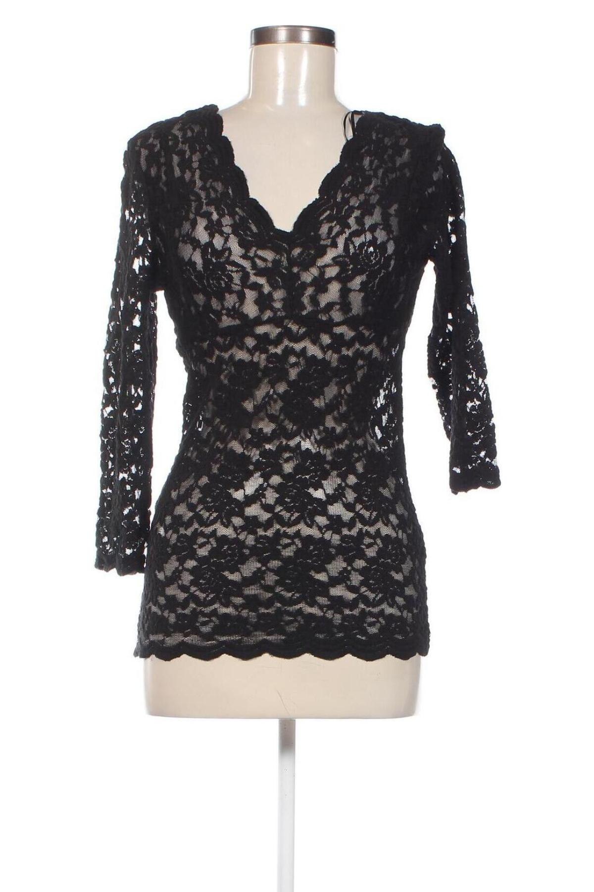 Γυναικεία μπλούζα Ms Mode, Μέγεθος M, Χρώμα Μαύρο, Τιμή 2,94 €