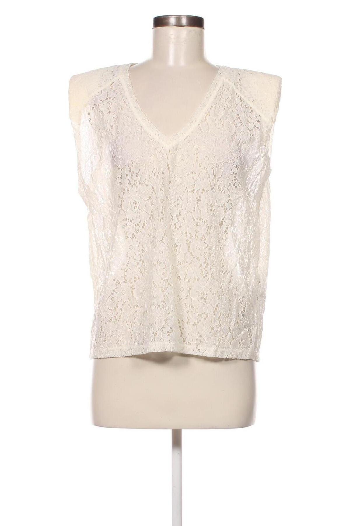 Дамска блуза Naf Naf, Размер XL, Цвят Екрю, Цена 9,36 лв.